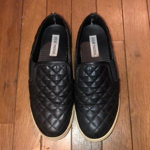 Steve Madden black slip on sneakers